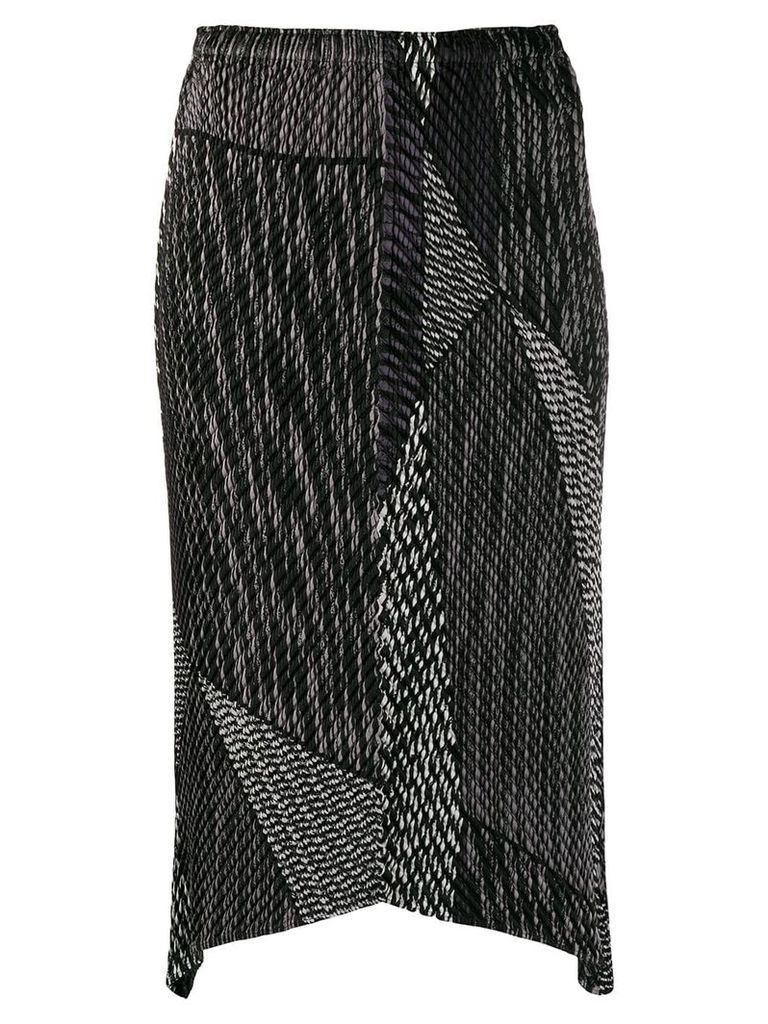 Issey Miyake structured design skirt - Black