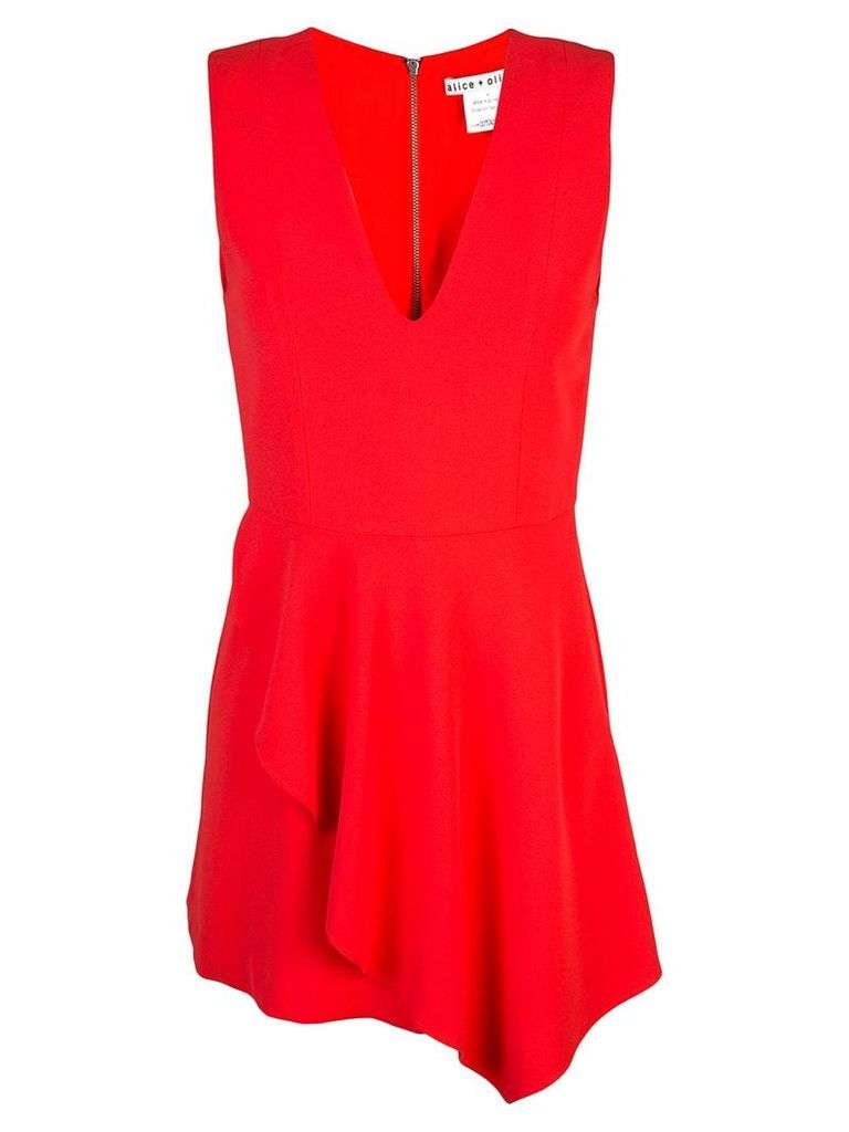 Alice+Olivia Callie sleeveless dress - Red