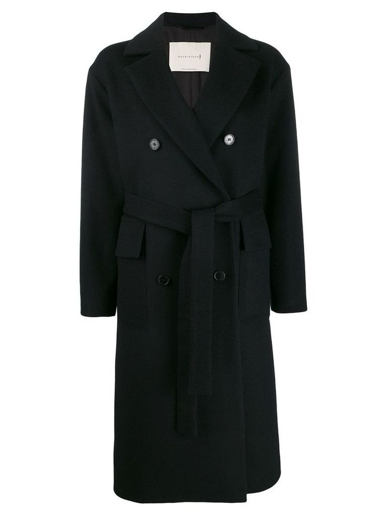 Mackintosh LAURENCEKIRK Black Wool & Cashmere Double Breasted Coat