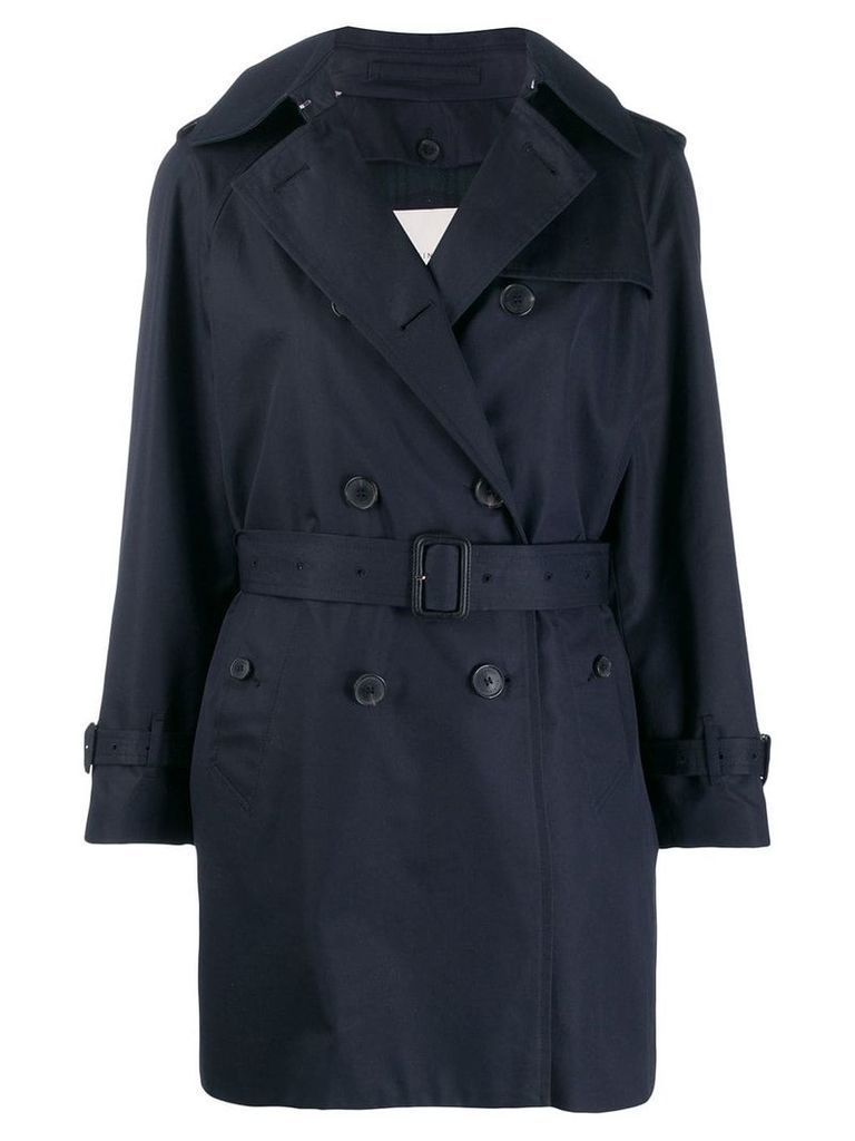 Mackintosh Muie cotton short trench coat - Blue