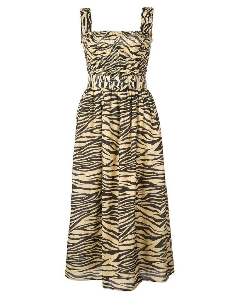 Nicholas zebra print dress - Brown