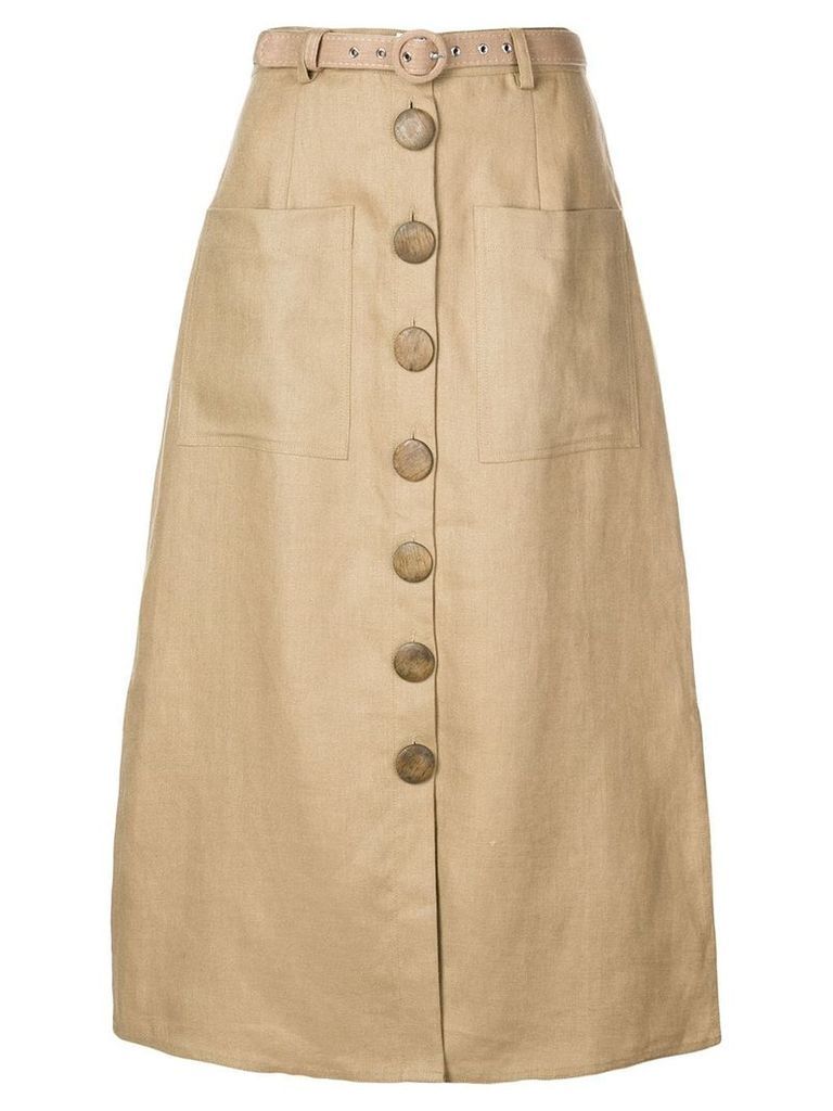Nicholas buttoned skirt - Brown