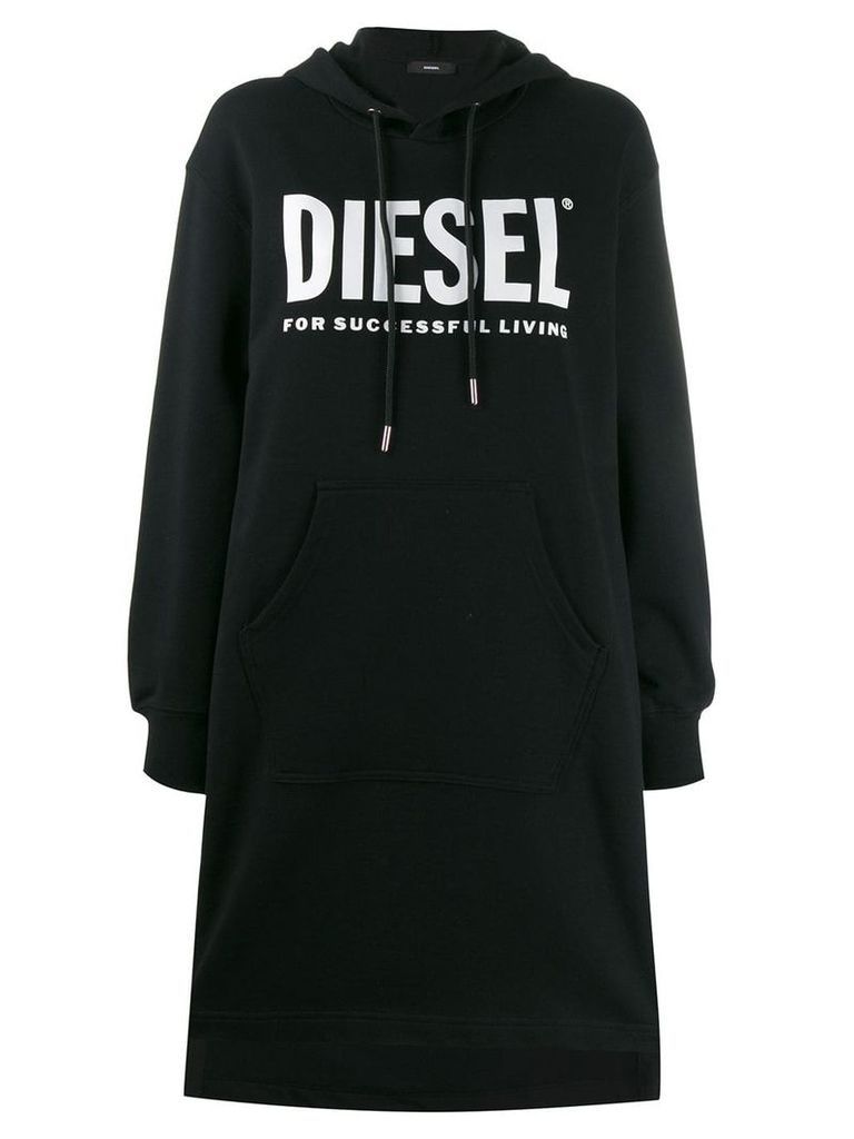 Diesel logo print sweat dress - Black