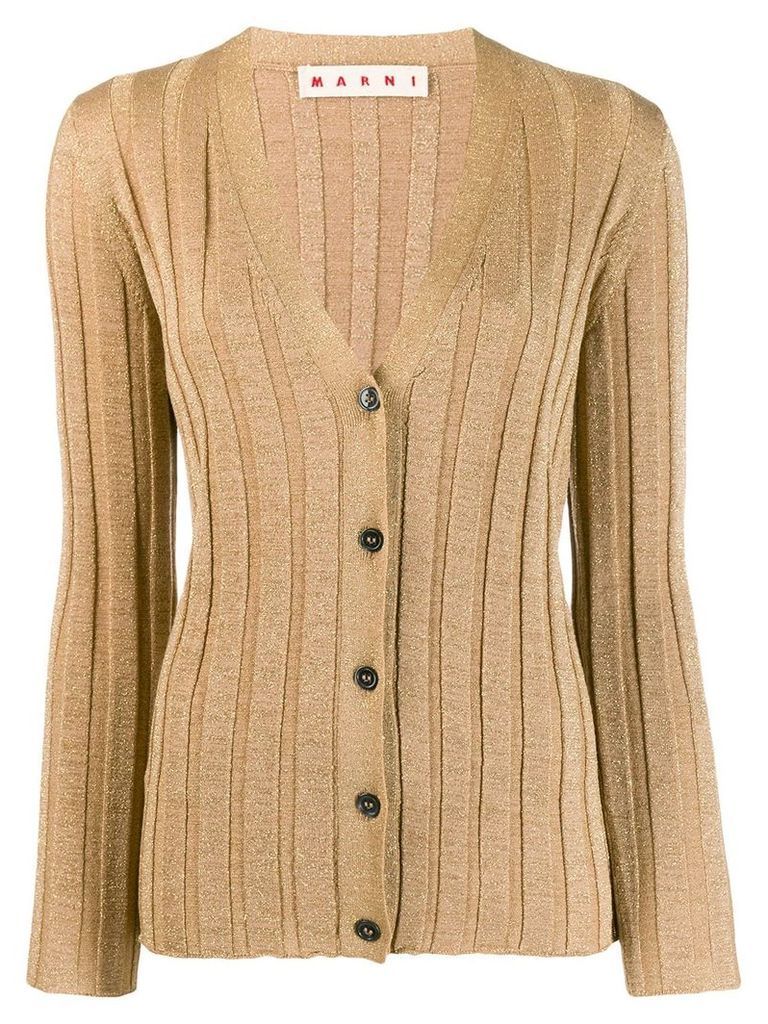Marni knitted button-front cardigan - Brown