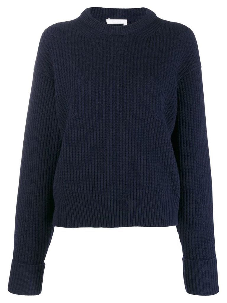 Chloé ribbed knit sweater - Blue