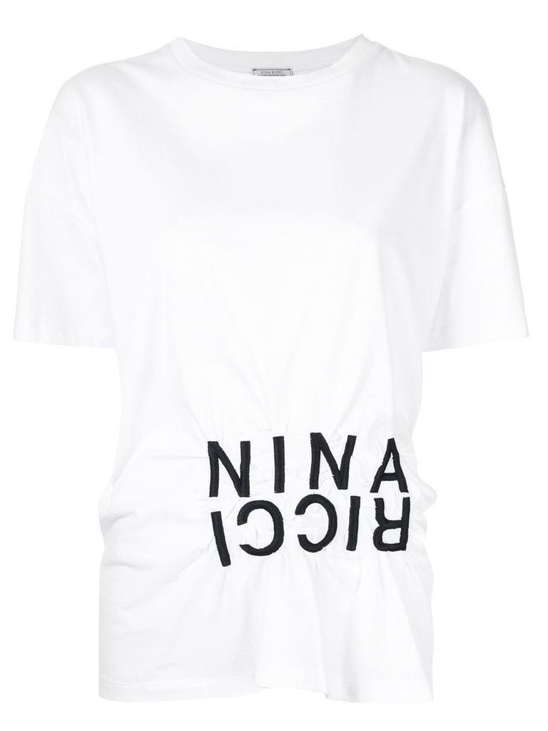 Nina Ricci embroidered logo T-shirt - White