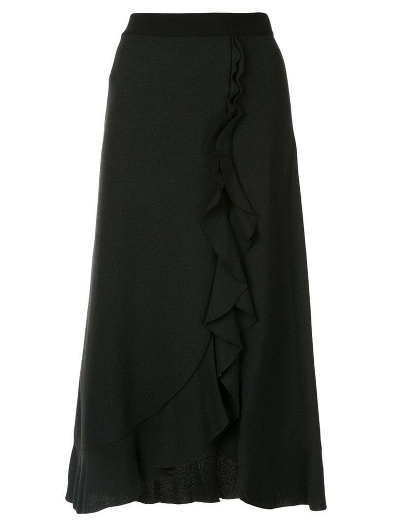 Giambattista Valli ruffle trimmed skirt - Black