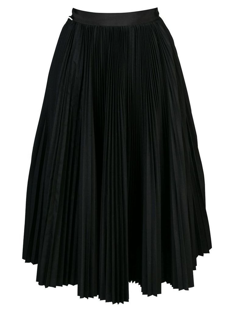 Sacai pleated asymmetric skirt - Black