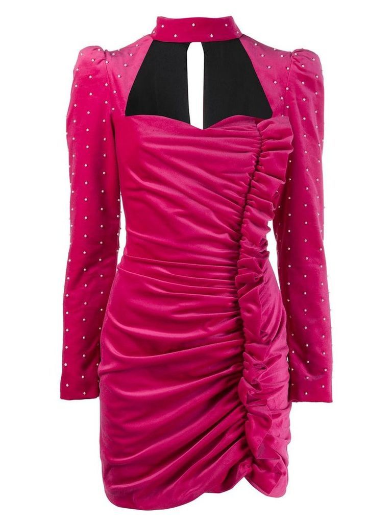 Giuseppe Di Morabito embellished ruffle front mini dress - Pink