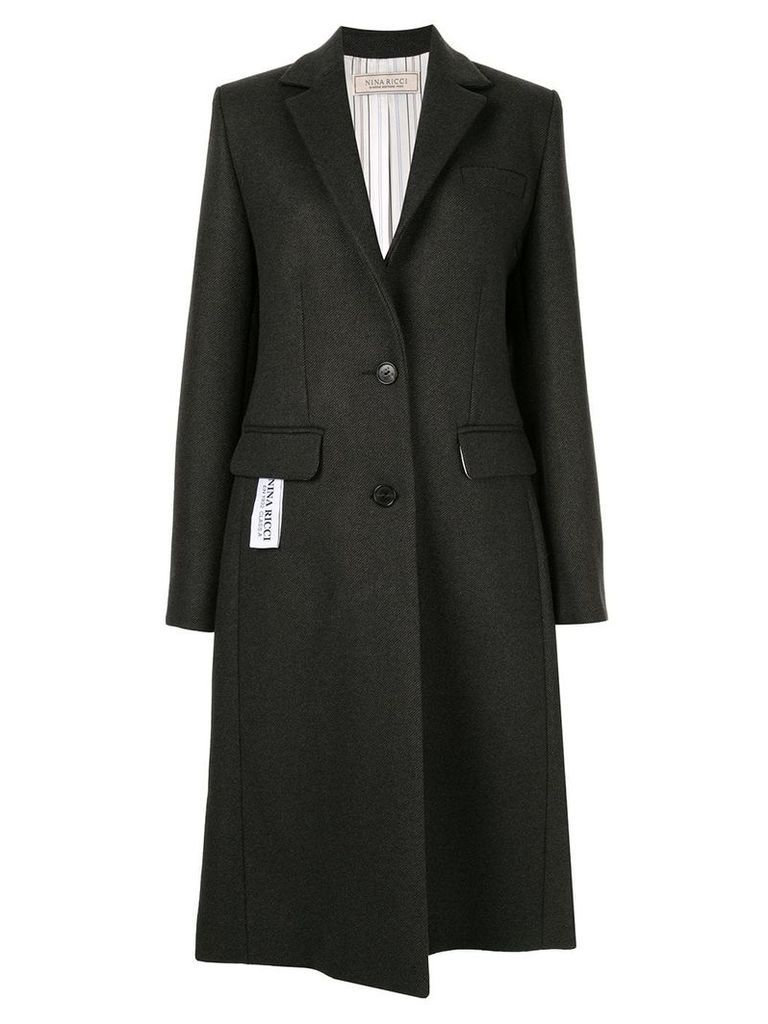 Nina Ricci classic single-breasted coat - Grey