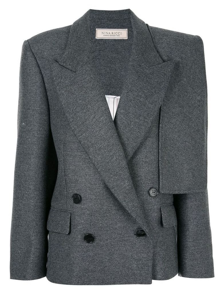 Nina Ricci cape sleeve blazer - Grey