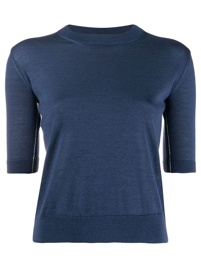 Marni knitted short-sleeve shirt - Blue