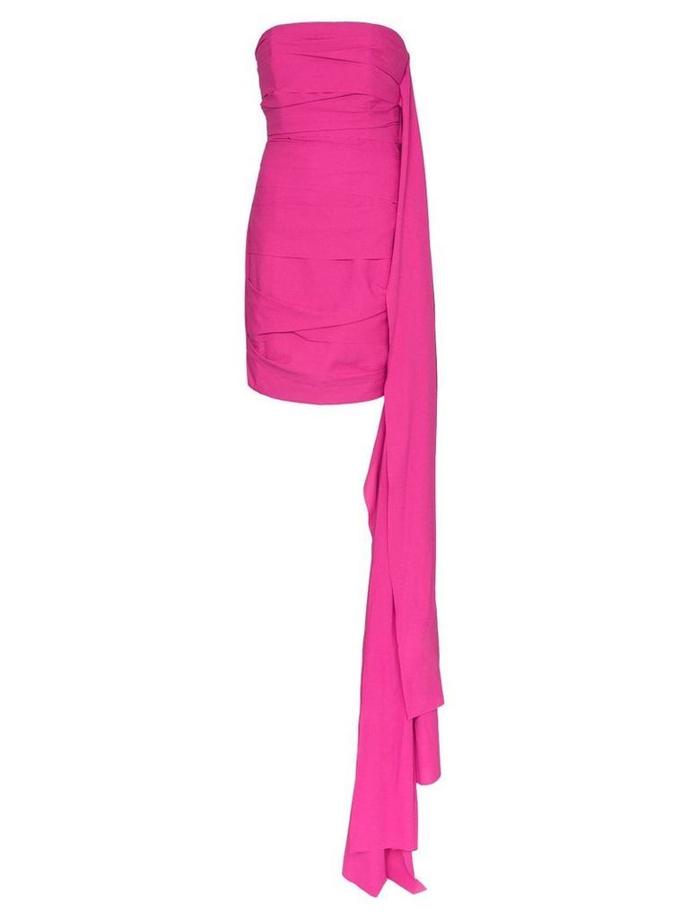Solace London Etty strapless draped mini dress - PINK