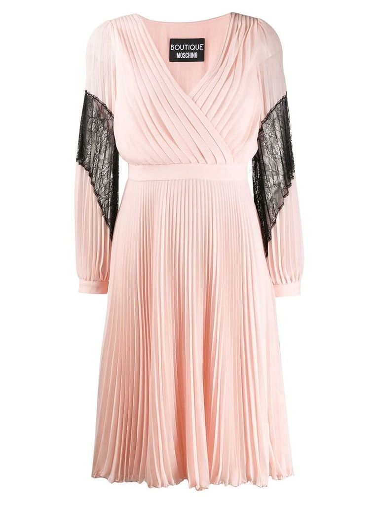 Boutique Moschino pleated dress - PINK