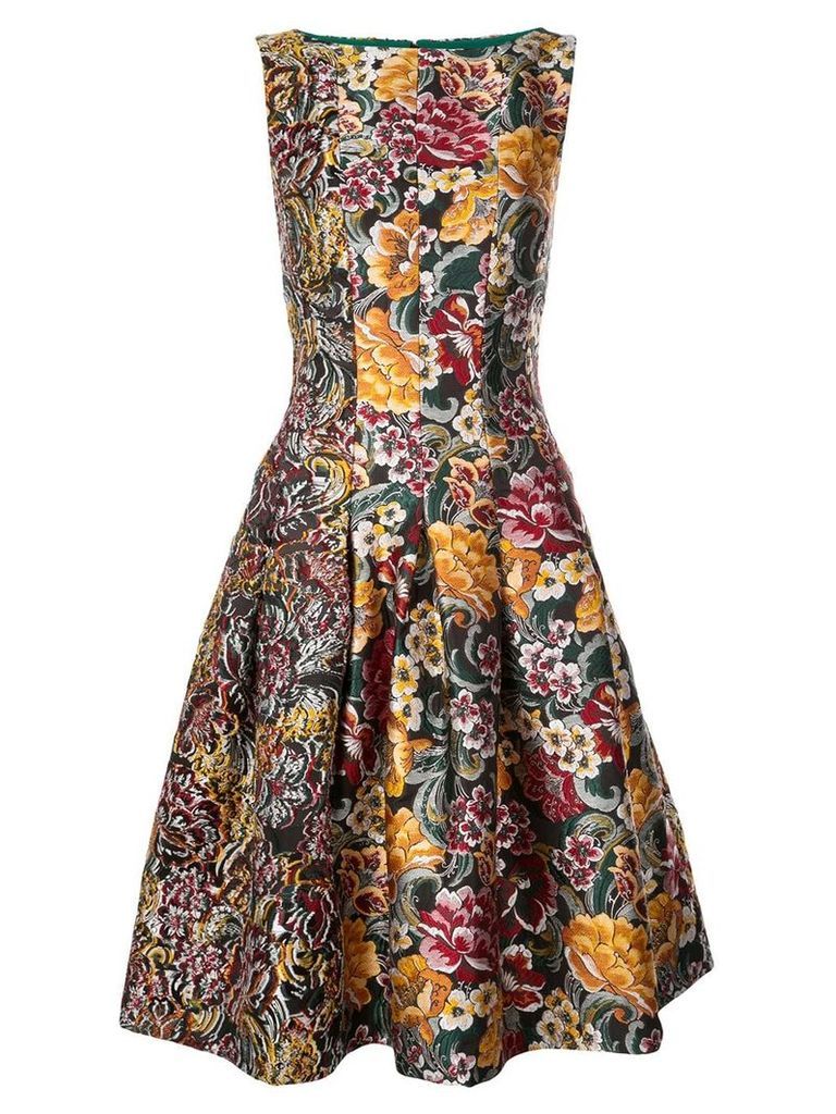 Oscar de la Renta floral jacquard dress - Multicolour