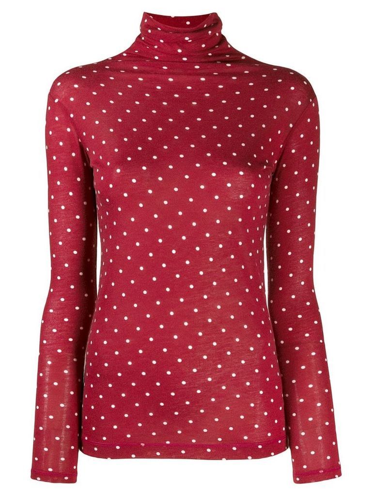 Semicouture polka-dot roll-neck top - H65