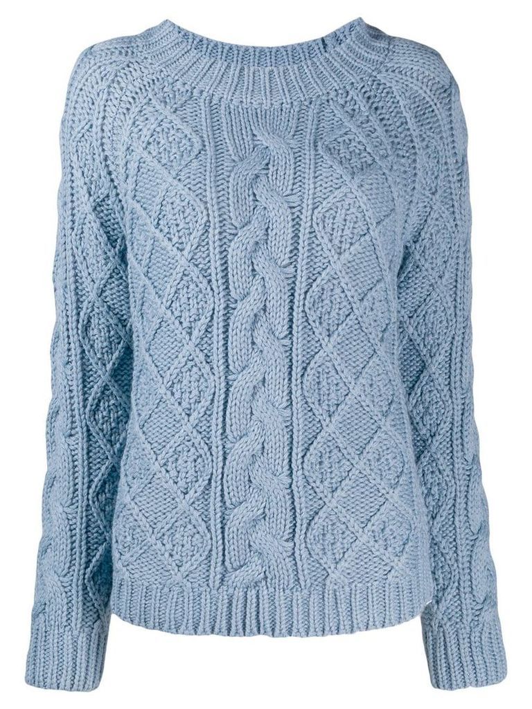 Semicouture cable knit jumper - Blue