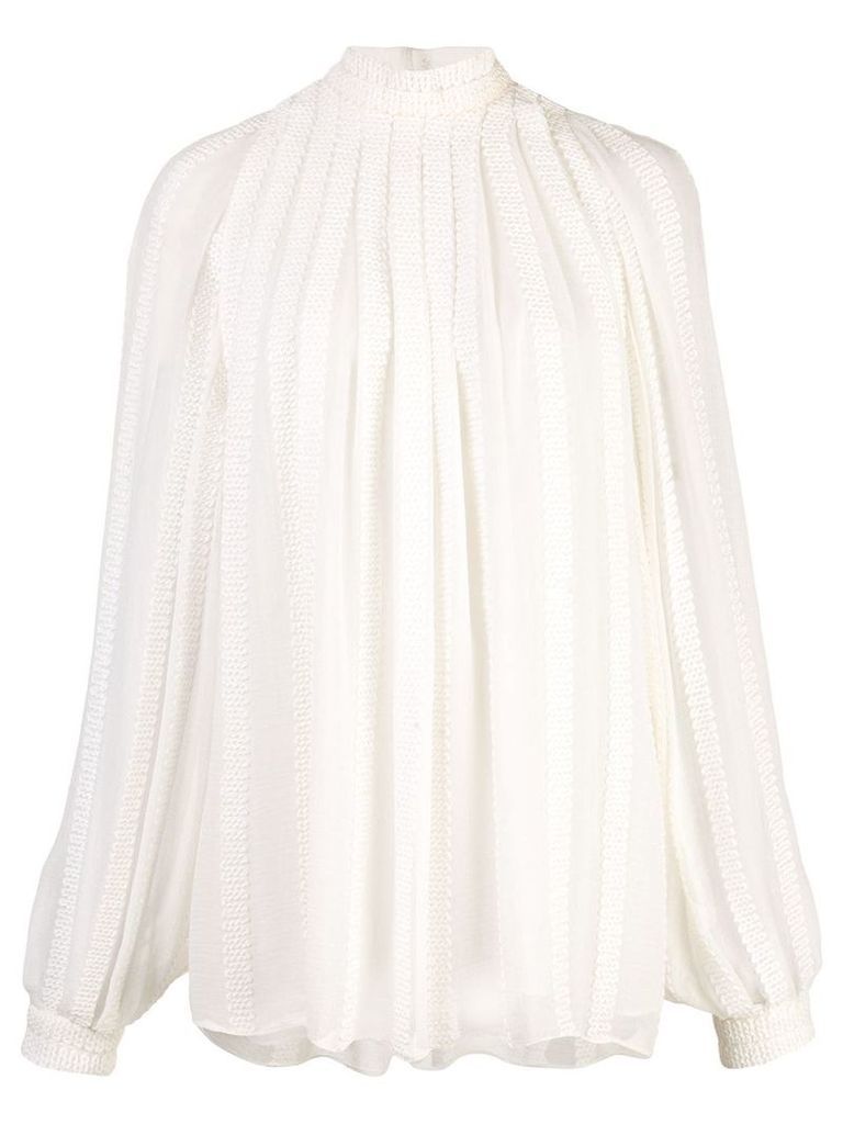 Derek Lam embroidered trapeze blouse - White