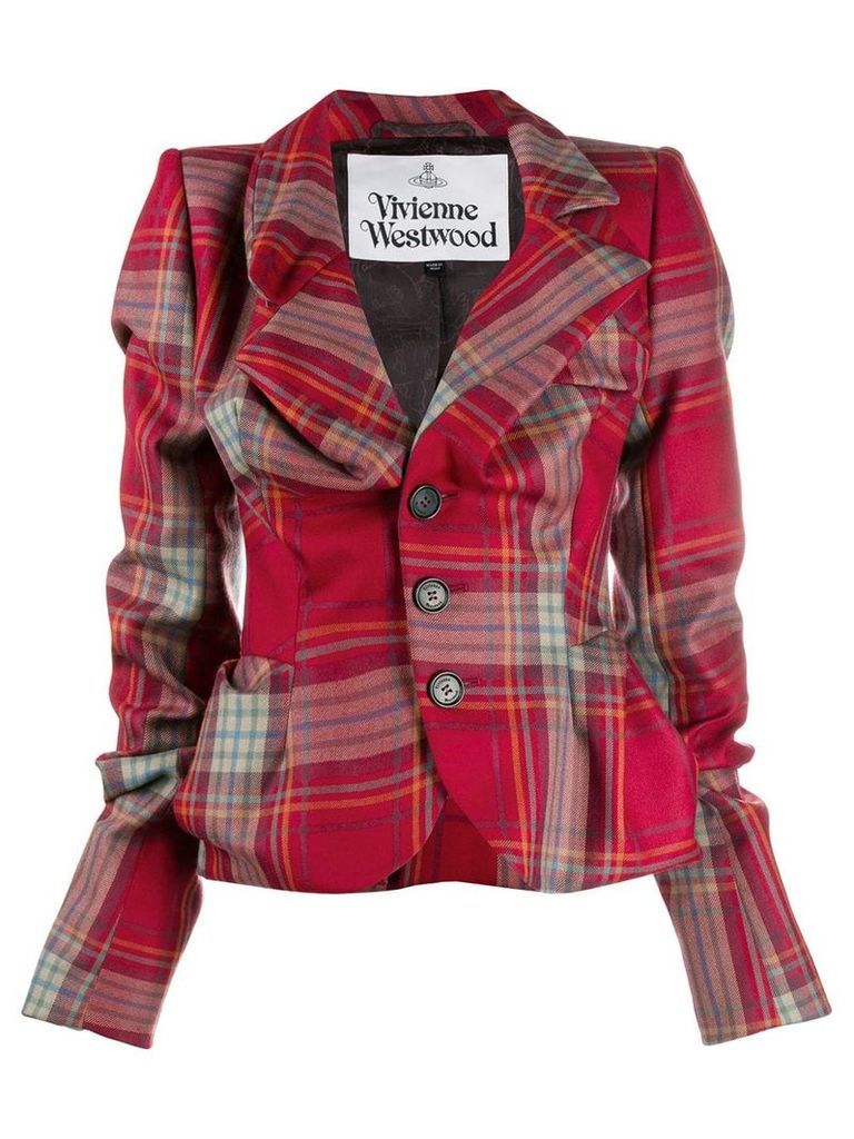 Vivienne Westwood check pattern blazer - Red