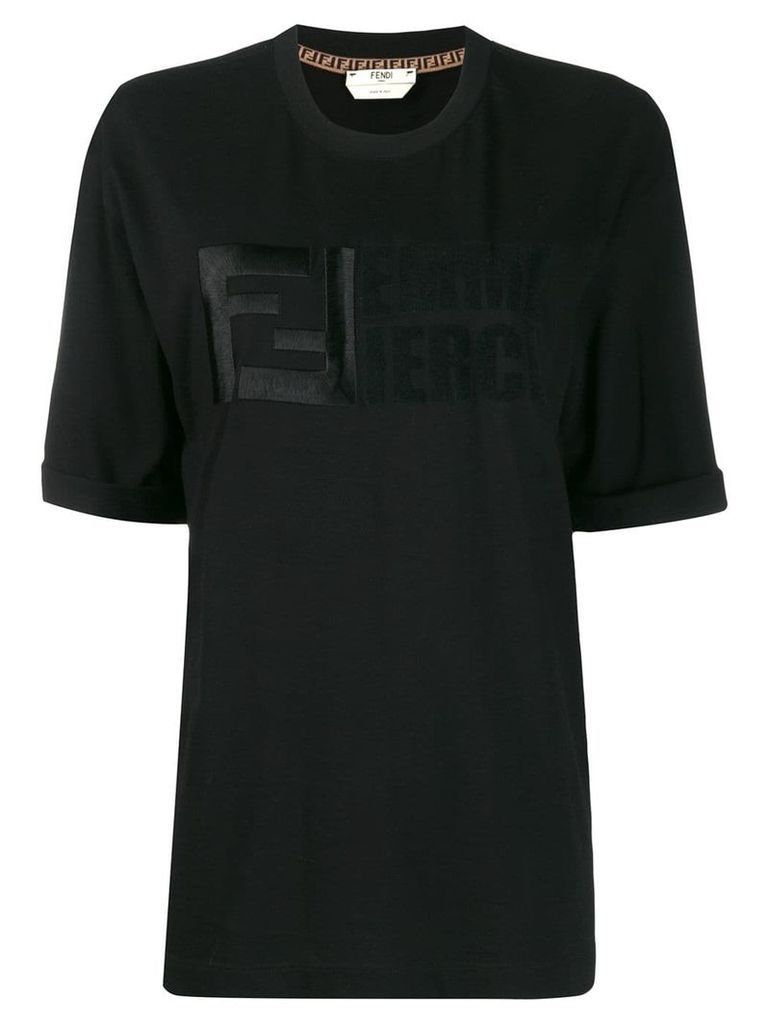 Fendi embroidered logo T-shirt - Black