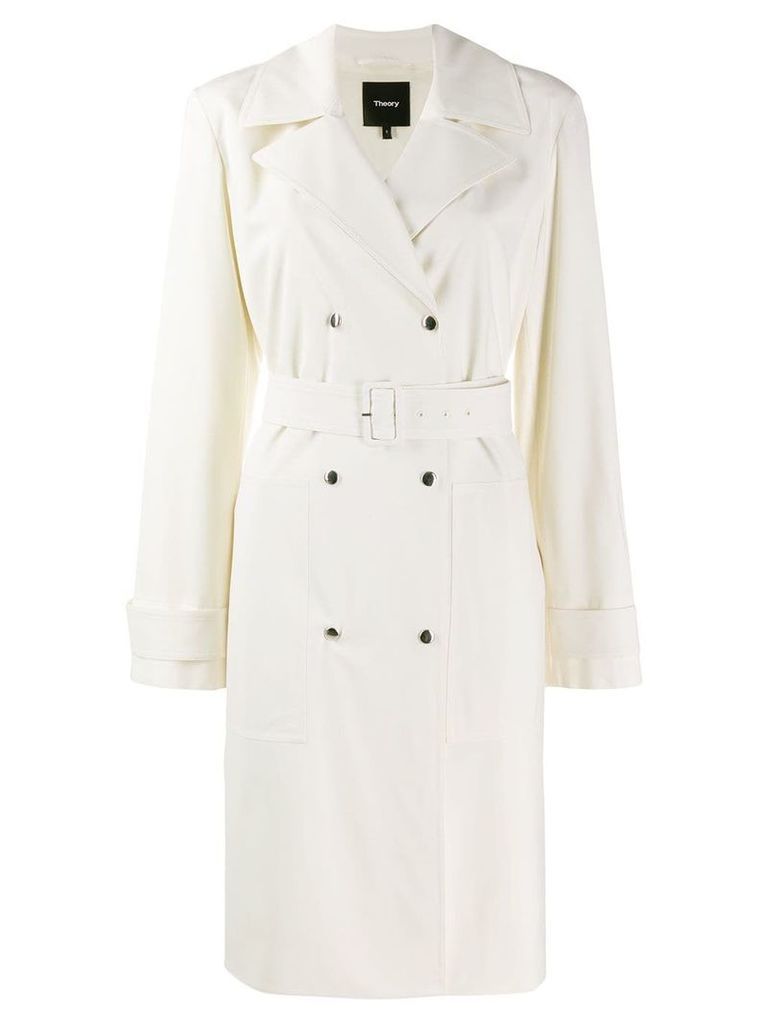 Theory double-breasted trench coat - NEUTRALS