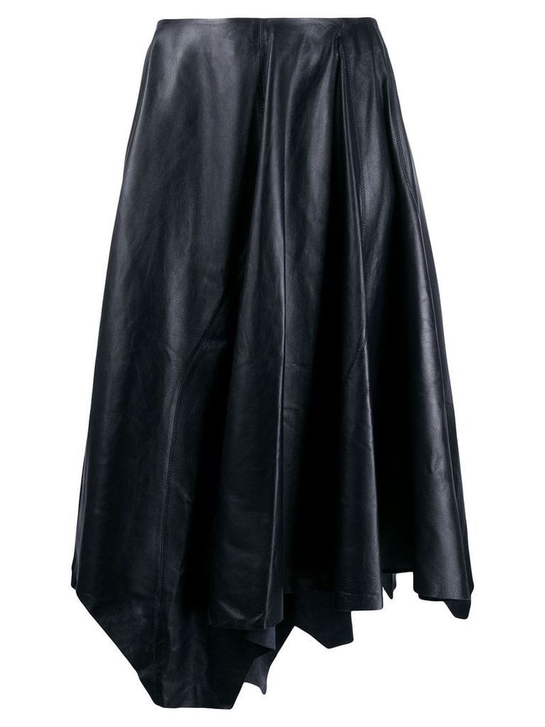 Marni leather pleated skirt - Blue