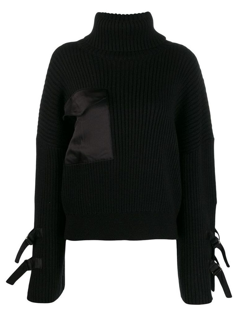 David Koma roll-neck sweater - Black