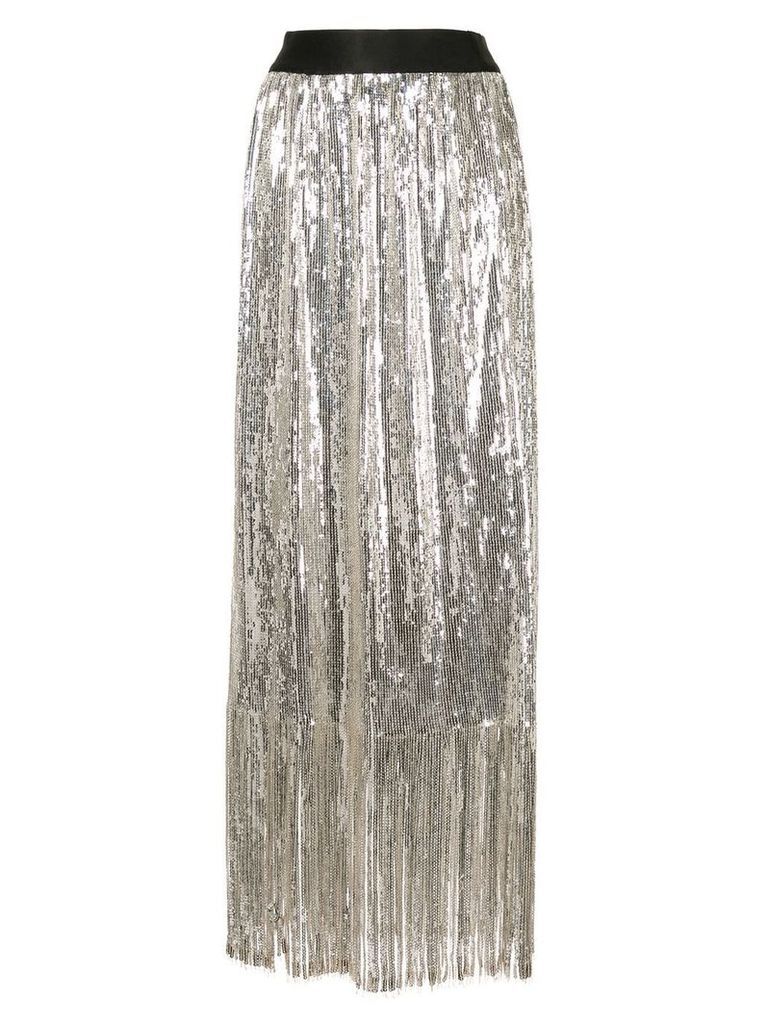 Rachel Comey fringed embellished skirt - SILVER