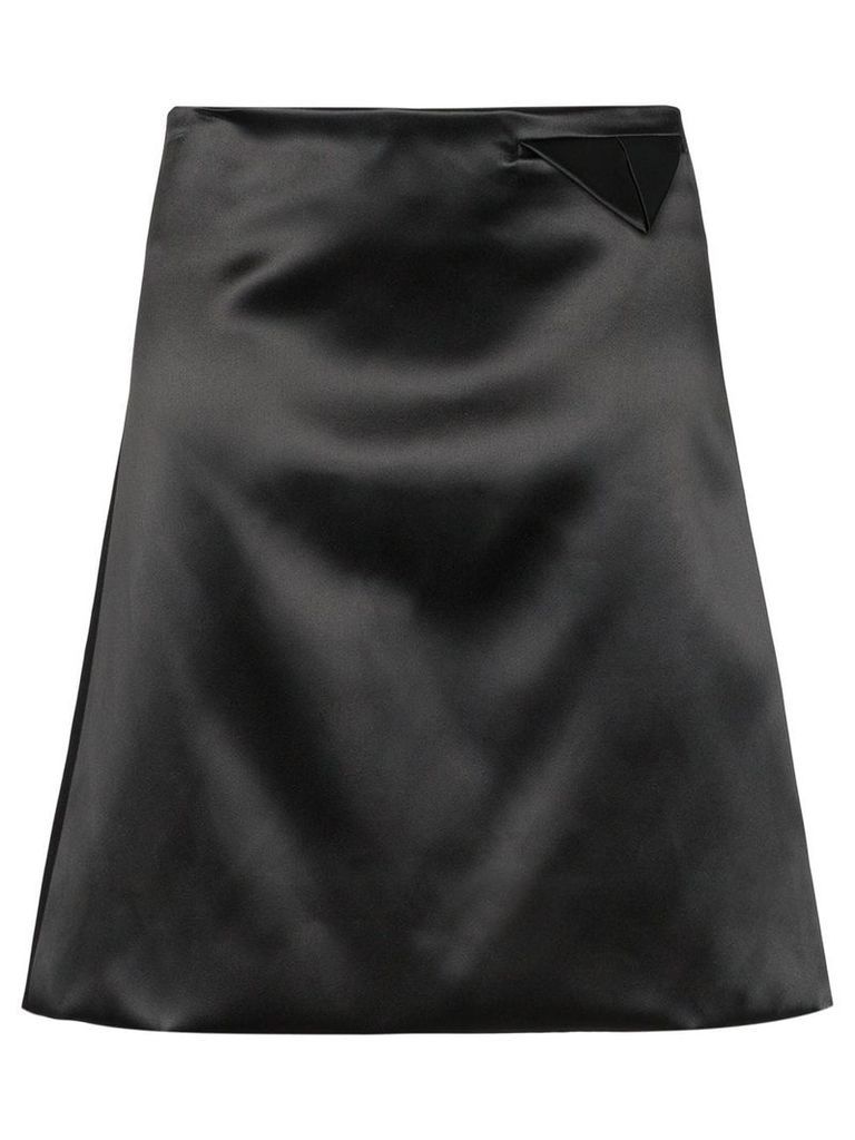 Bottega Veneta silk A-line skirt - Black