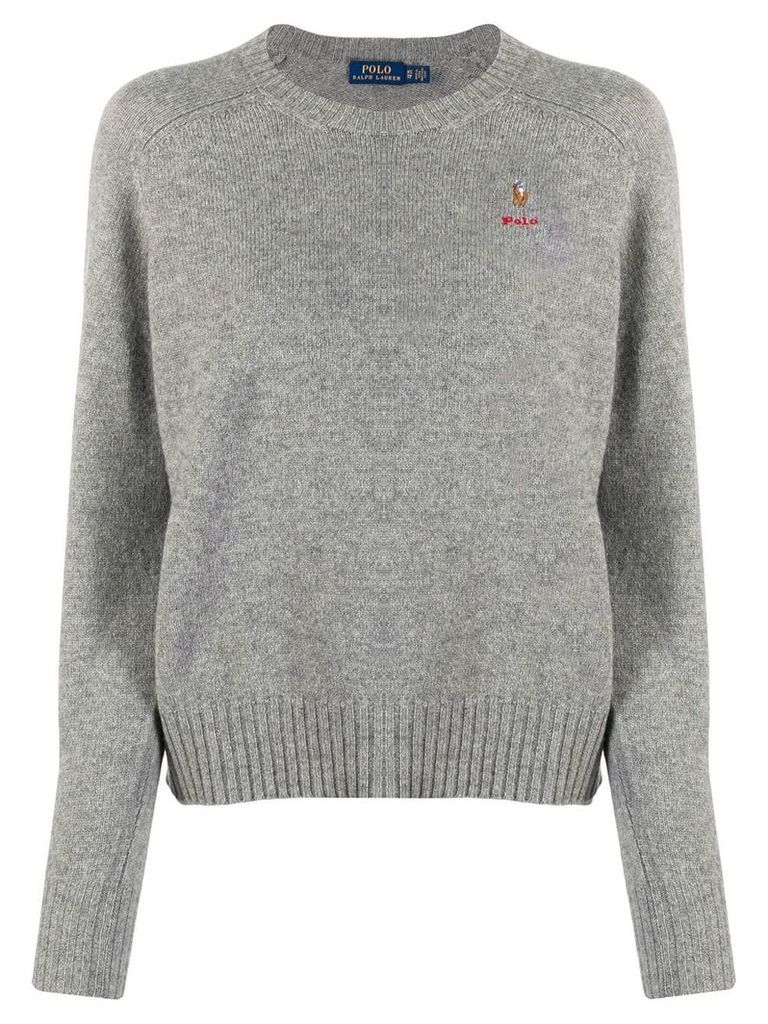 Polo Ralph Lauren embroidered logo jumper - Grey