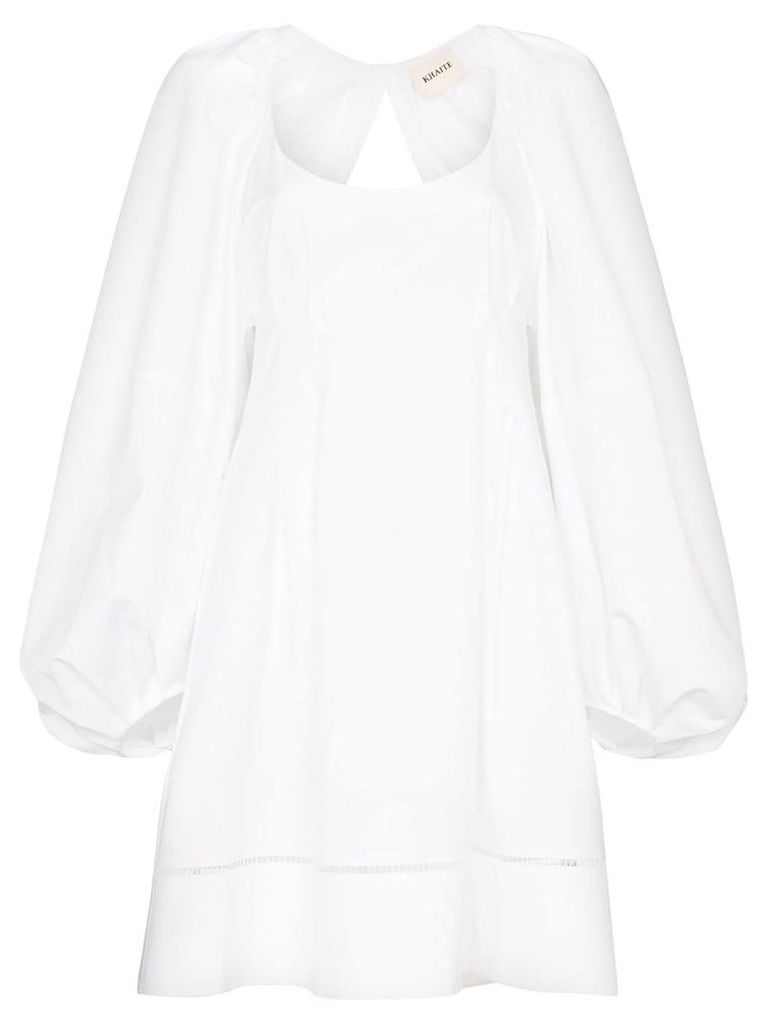 Khaite Madison puff sleeve dress - White