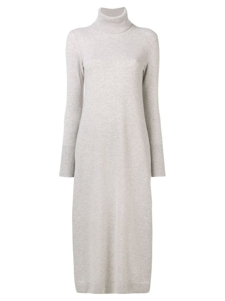 Loro Piana turtleneck knitted dress - Grey