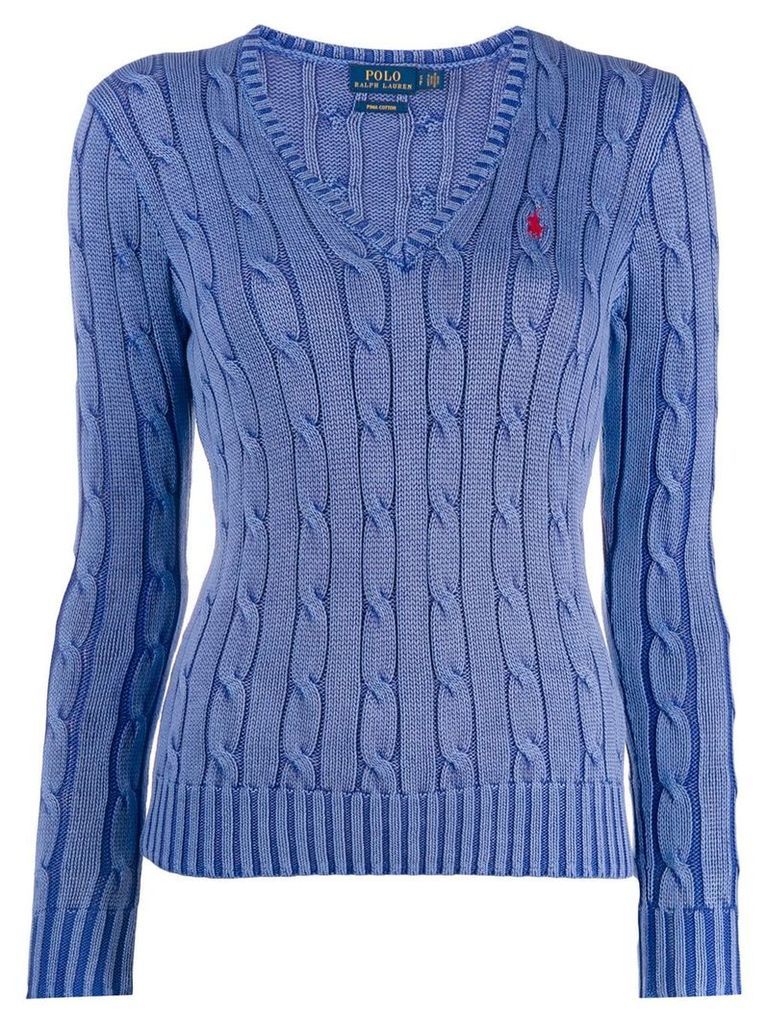 Polo Ralph Lauren logo embroidered sweater - Blue