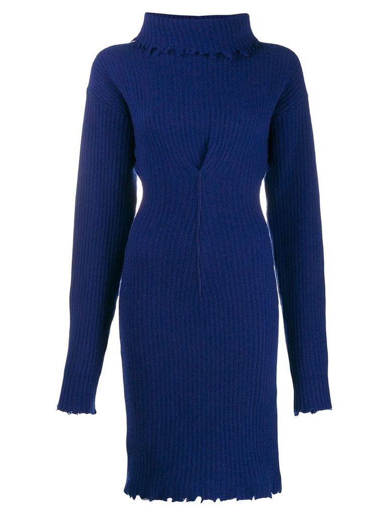 UNRAVEL PROJECT roll neck knitted dress - Blue