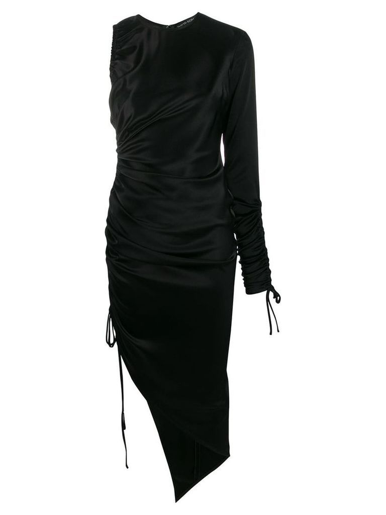 David Koma asymmetric midi dress - Black