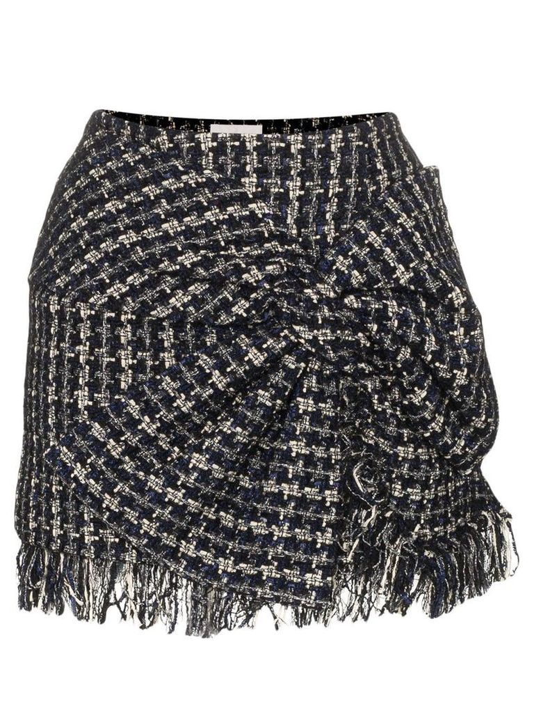 Faith Connexion bow-detail tweed mini skirt - Black