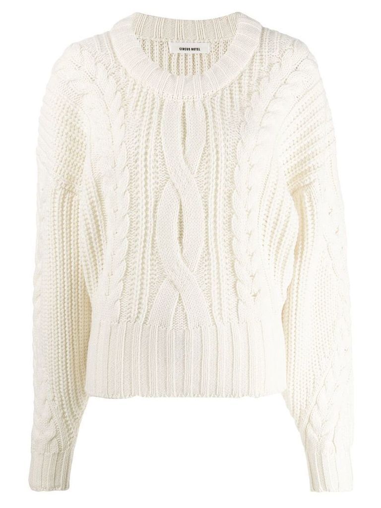 Circus Hotel oversized knitted sweater - NEUTRALS
