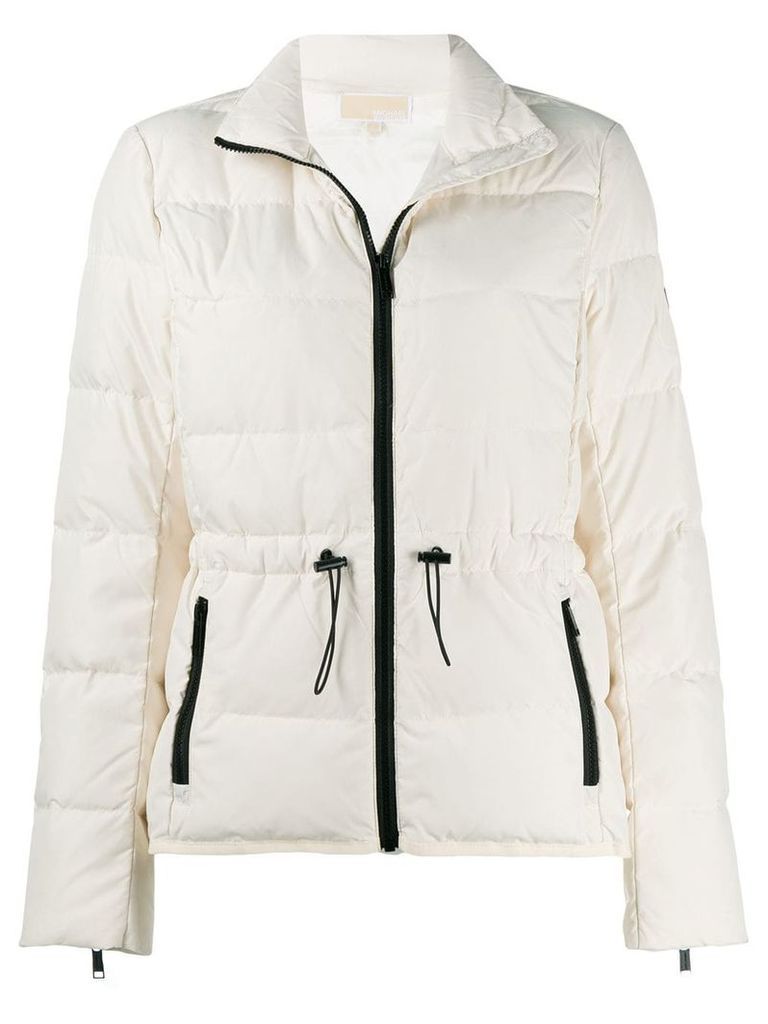 Michael Michael Kors contrast trim puffer jacket - White