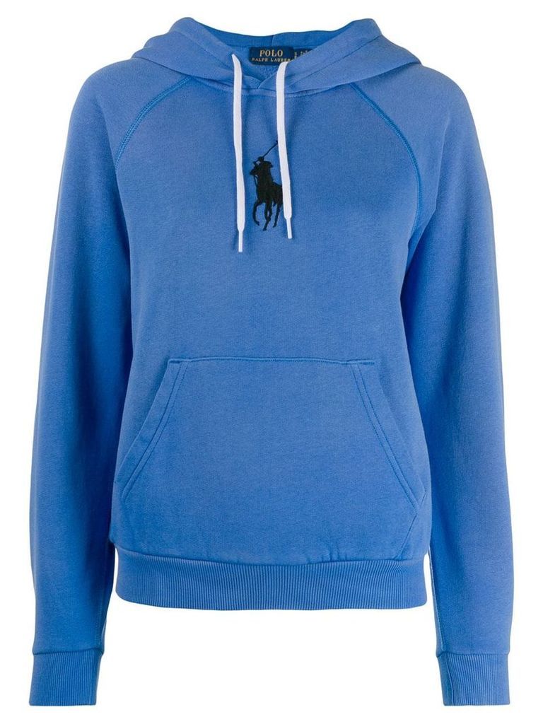 Polo Ralph Lauren logo embroidered hoodie - Blue