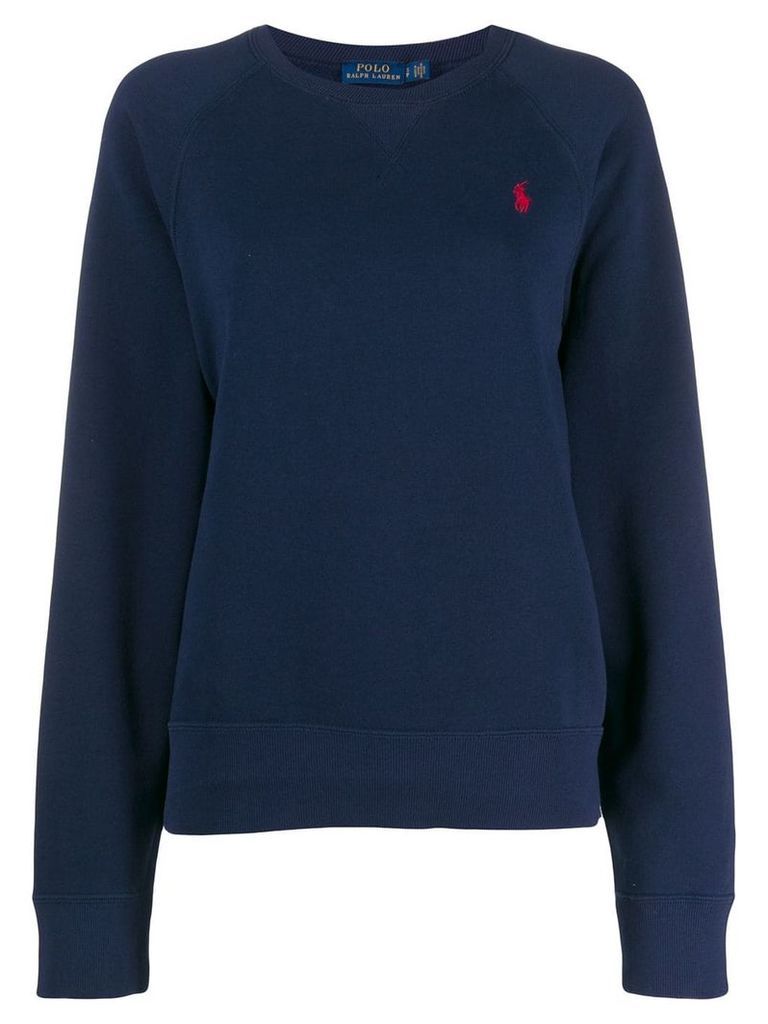Polo Ralph Lauren logo embroidered sweatshirt - Blue