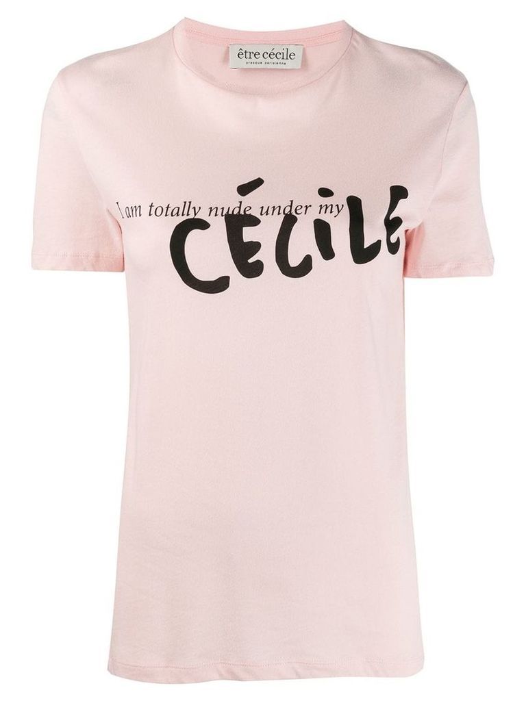Être Cécile contrast logo T-shirt - PINK