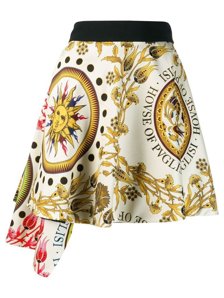 Fausto Puglisi printed asymmetric skirt - Yellow