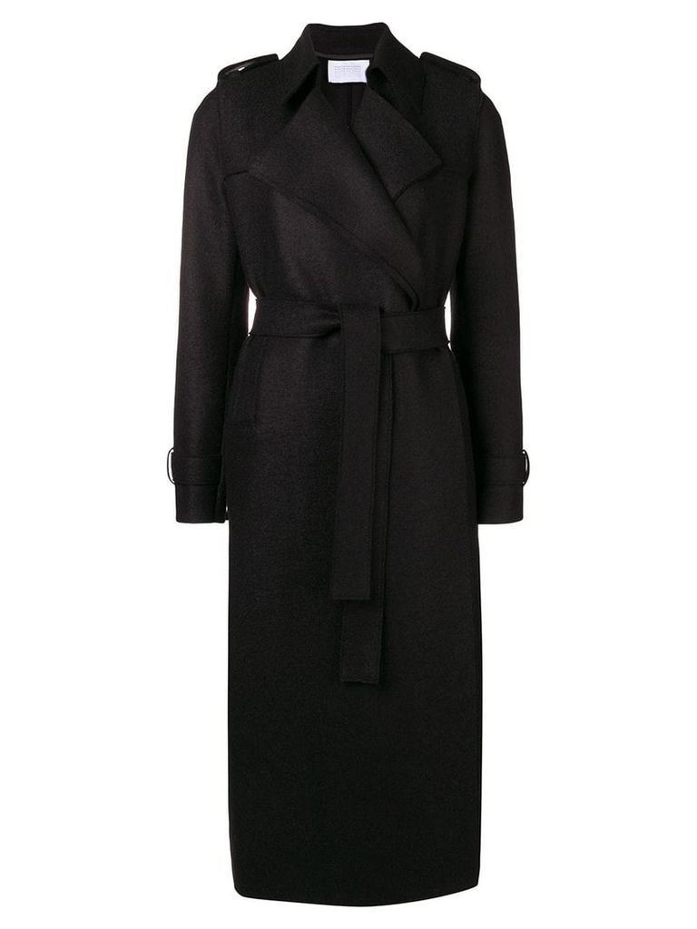 Harris Wharf London classic belted trench coat - Black