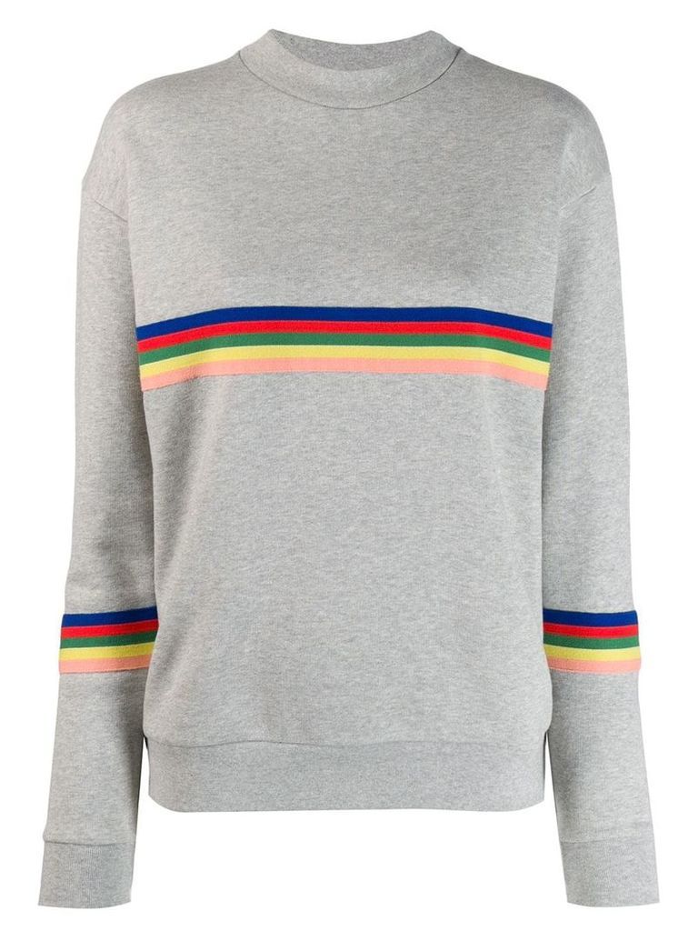 Être Cécile Rainbow stripe sweatshirt - Grey