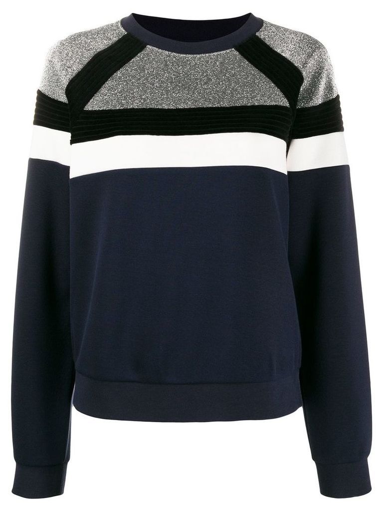 Sandro Paris colour block sweatshirt - Blue