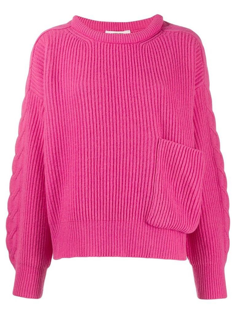 Circus Hotel front pocket ribbed sweater - PINK