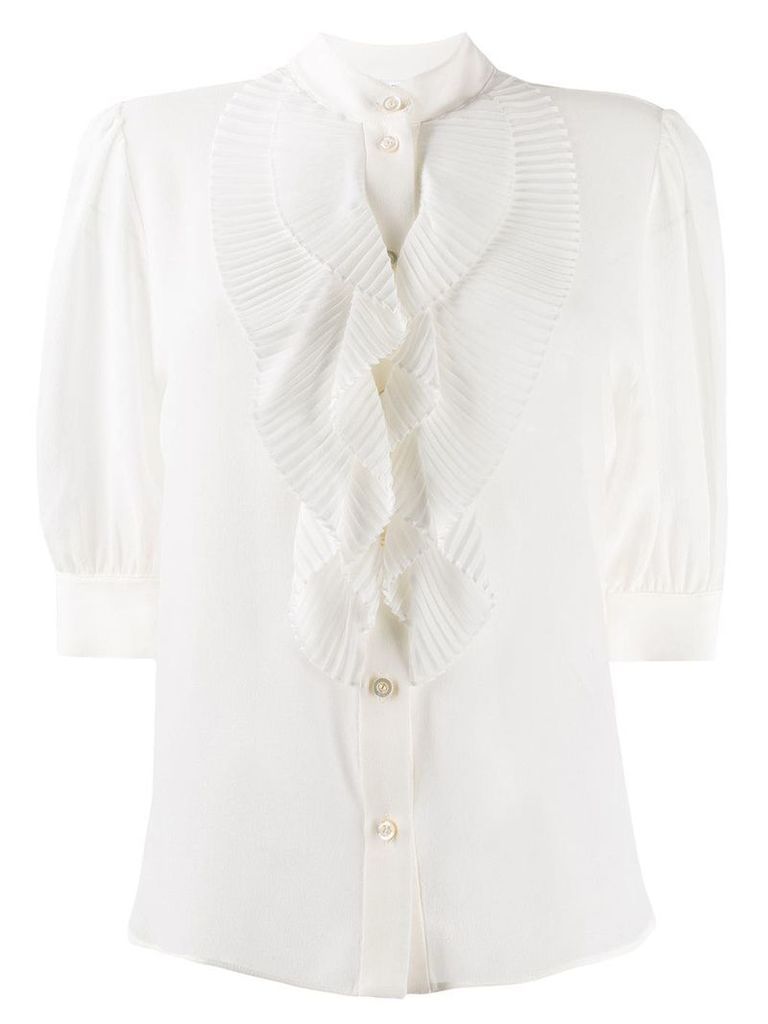 Givenchy pleated ruffle shirt - White