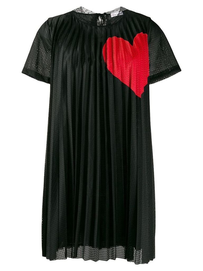 Red Valentino heart print shift dress - Black