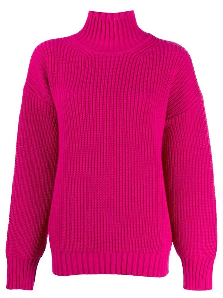 MSGM chunky knit turtleneck jumper - PINK