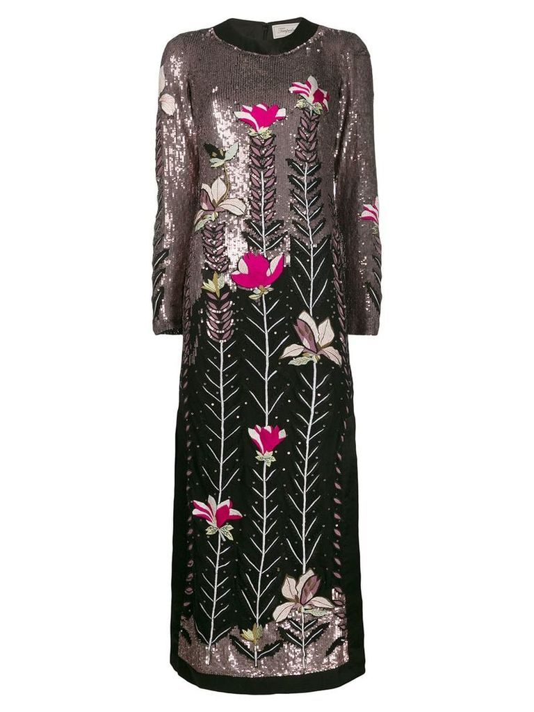 Temperley London magnolia maxi-dress - Black